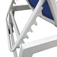 HAPPY GARDEN - Set bain de soleil et table d'appoint BARBADOS en textilène bleu - aluminium blanc - vignette