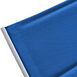 HAPPY GARDEN - Bain de soleil BARBADOS en textilène bleu - aluminium blanc - vignette