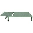 HAPPY GARDEN - Set bain de soleil et table d'appoint BARBADOS en textilène vert sauge - aluminium vert sauge - vignette