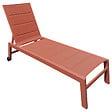 HAPPY GARDEN - Bain de soleil BARBADOS en textilène terracotta - aluminium terracotta - vignette