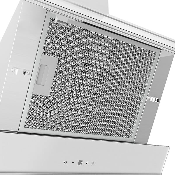 CIARRA - Ciarra hotte de cuisine inclinée 60cm hotte aspirante murale 650m3h 4 vitesses évacuation ou recyclage filtre charbon NON INCLUS - large