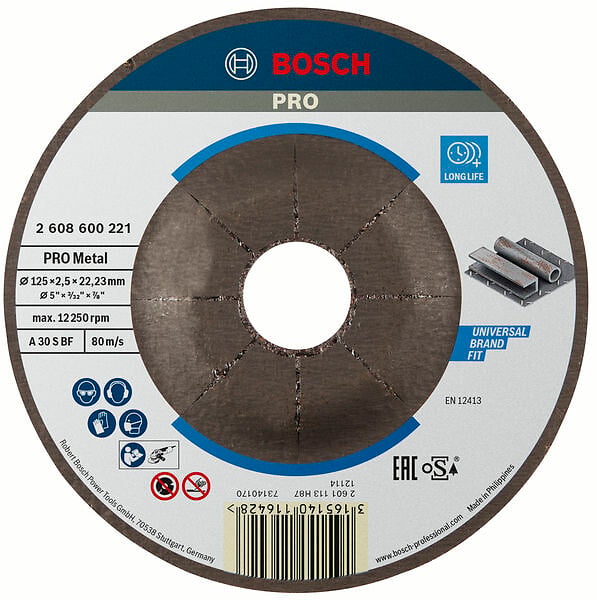 BOSCH - Disque à tronçonner MTX 125x2,5x22,23 mm déporté OSA - BOSCH - 2 608 600 221 - large
