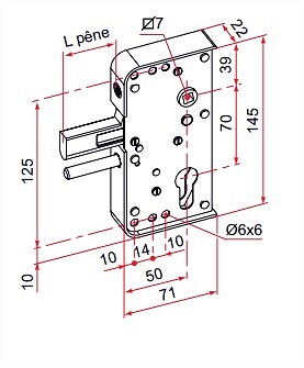 TIRARD - Serrure de portail en applique série GA levant 30mm - TIRARD - GA592302 - large