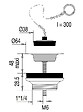 VALENTIN - Bonde Lavabo/Bidet avec chaînette et bouchon D38 - VALENTIN - 00 604200 000 00 - vignette