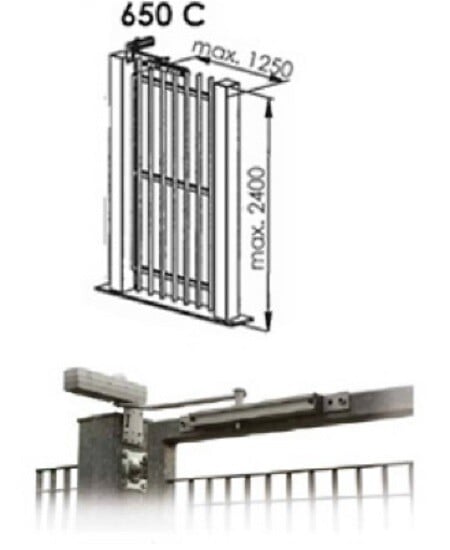 MAB - Ferme portillon 650C bras à  glissière force 2 - MAB - DC650G-----9004 - large
