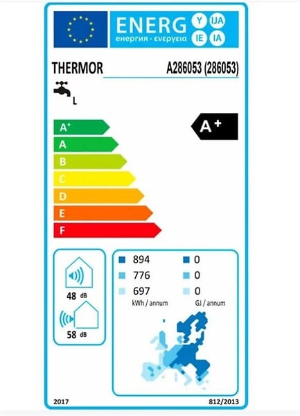 THERMOR - Chauffe-eau thermodynamique Aéromax 6 - 200L - Stable - 1800W - 3 à 5 personnes - large