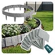 VOUNOT - Bordure de jardin plastique PP imitation pierre 15m gris clair - vignette