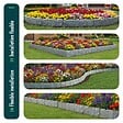 VOUNOT - Bordure de jardin plastique PP imitation pierre 5m gris clair - vignette