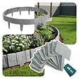 VOUNOT - Bordure de jardin plastique PP imitation pierre 10m gris clair - vignette