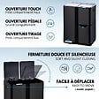 KITCHEN MOVE - Poubelle pédale tri sélectif HAJA noir 60L - vignette