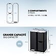 KITCHEN MOVE - Poubelle pédale tri sélectif HAJA noir 60L - vignette