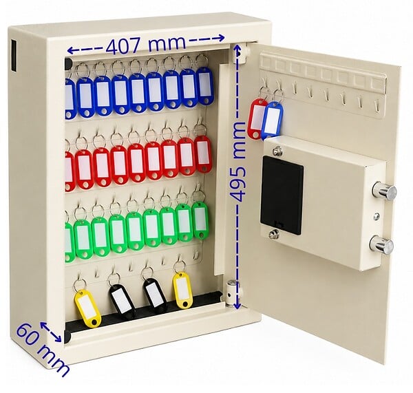 TRESORSAFE - Coffre À Clés Tresorsafe E48K Avec Fente De Dépôt Serrure électronique avec clés de secours - large