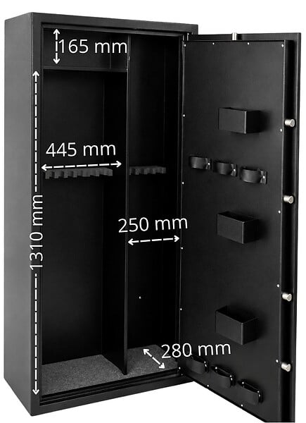 TRESORSAFE - Armoire À Fusils Tresorsafe 15 Armes Serrure À Clés - large