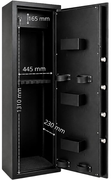 TRESORSAFE - Armoire À Fusils Tresorsafe 10 Armes Serrure À Clés - large