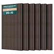 VOUNOT - Lot de 6 panneaux acoustiques muraux Tasseaux en bois MDF avec feutre noir 120x60x2.1cm chêne foncé - vignette