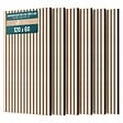 VOUNOT - Lot de 6 panneaux acoustiques muraux Tasseaux en bois MDF avec feutre noir 120x60x2.1cm chêne blanc - vignette