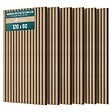 VOUNOT - Lot de 6 panneaux acoustiques muraux Tasseaux en bois MDF avec feutre noir 120x60x2.1cm chêne clair - vignette
