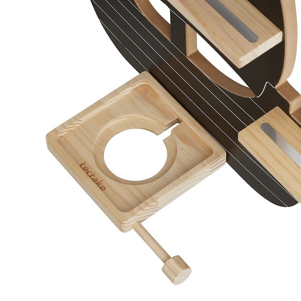 TECTAKE - Étagère murale décorative pirate en bois, pour 40 figurines, magnétique, support inclus, noir, 66,5 x 16,5 x 57 cm - large