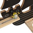 TECTAKE - Étagère murale décorative pirate en bois, pour 40 figurines, magnétique, support inclus, noir, 66,5 x 16,5 x 57 cm - vignette