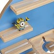 TECTAKE - Étagère murale pour 28 figurines, magnétique, adaptée aux toniebox 1 et 2, avec support écouteurs, suspension invisible, bleu, 44,5 x 16,5 cm - vignette