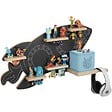 TECTAKE - Étagère murale magnétique, pour 40 figurines, bandes métalliques double face, gris anthracite, support écouteurs inclus - vignette