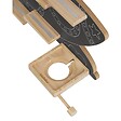 TECTAKE - Étagère murale magnétique, pour 40 figurines, bandes métalliques double face, gris anthracite, support écouteurs inclus - vignette