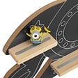 TECTAKE - Étagère murale magnétique, pour 40 figurines, bandes métalliques double face, gris anthracite, support écouteurs inclus - vignette