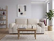 HABITAT ET JARDIN - Canapé lit convertible express "Zoé" - Matelas 18 cm - Couchage 140 cm - 3 places - Beige - vignette