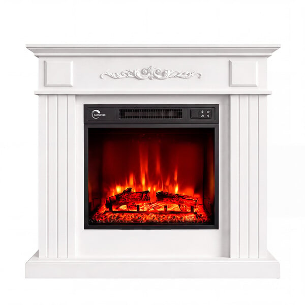 SANNOVER - Cheminée Electrique Belozia 2 000W 80,5 x 90 x 26 cm Blanc Sannover - large