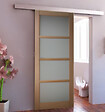 GD MENUISERIES - Porte Coulissante en hetre 4 vitrages H204 X L73 cm - vignette