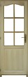 GD MENUISERIES - Bloc Porte Paulownia 6 vitrages (NON FOURNIS) H204 x L83 cm Côte tableau, p.Droit - vignette