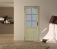 GD MENUISERIES - Bloc Porte Paulownia 6 vitrages (NON FOURNIS) H204 x L83 cm Côte tableau, p.Droit - vignette