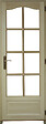 GD MENUISERIES - Bloc Porte Paulownia 8 vitrages (NON FOURNIS) H204 x L83 cm Côte tableau P.Droit - vignette