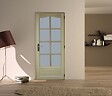 GD MENUISERIES - Bloc Porte Paulownia 8 vitrages (NON FOURNIS) H204 x L83 cm Côte tableau P.Droit - vignette