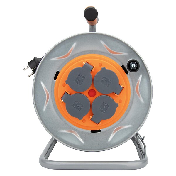 ZENITECH - Enrouleur de chantier IP44 4 prises 16A 3G2,5mm² 25m - orange - Zenitech - large
