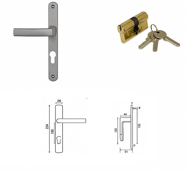 GD MENUISERIES - Poignee, Barillet De Porte Fenetre 010245F924 - large