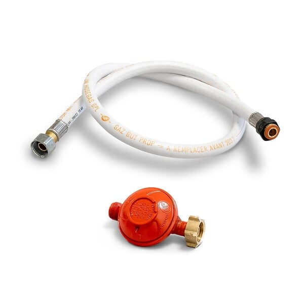 INTEC - Réchaud à gaz portable 3 feux 4100W Brûleurs + Grille en Fonte amovibles + Tuyau gaz + détendeur Propane GOLD III INTEC - large