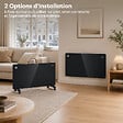 CIARRA - Convecteur Radiateur Electrique Connecté 2000W Mural ou Mobile IP24 Programmable CIARRA CBHX20-B - vignette