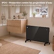 CIARRA - Convecteur Radiateur Electrique Connecté 2000W Mural ou Mobile IP24 Programmable CIARRA CBHX20-B - vignette