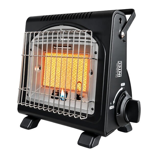 INTEC - Chauffage à Gaz Portable 1700W Fuego + 4 Cartouches Butane EN417 Piezo HSC ODS Anti-Basculement INTEC - large