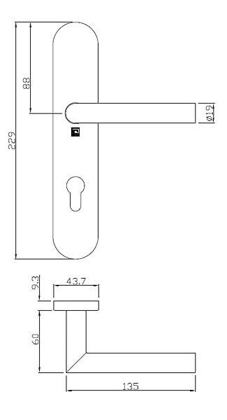 HERACLES - Ensemble sur plaques série JADE 1394 type clé I finition inox - HERACLES - B-INOX-SP16 - large