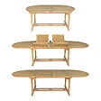 HAPPY GARDEN - Salon de jardin en teck massif LOMBOK - table ovale extensible - 10 places - vignette