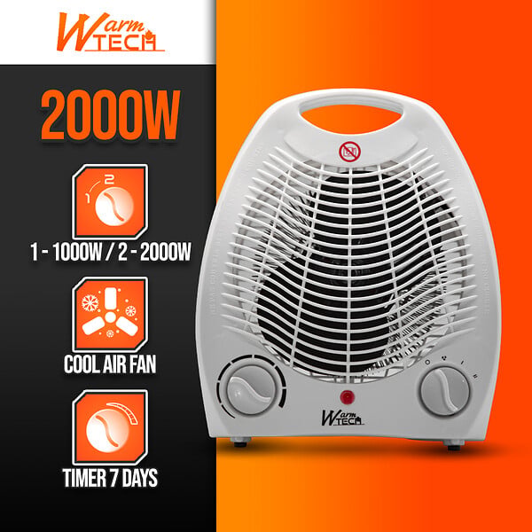 WARM TECH - Chauffage soufflant 2000W - large