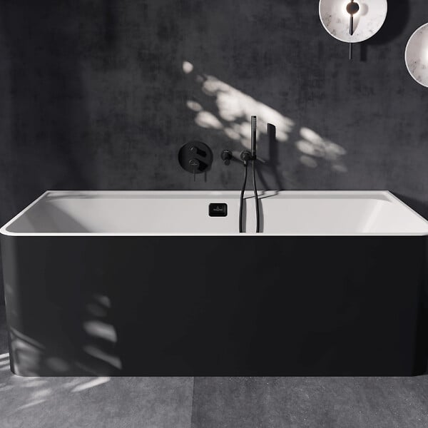 VILLEROY ET BOCH - Mitigeur mécanique encastré avec inverseur  Loop & Friends Noir mat - large