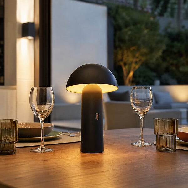LUMISKY - Lampe de table sans fil TOD Noir H28cm - large