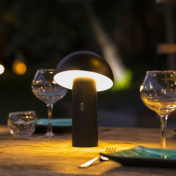LUMISKY - Lampe de table sans fil TOD Noir H28cm - large