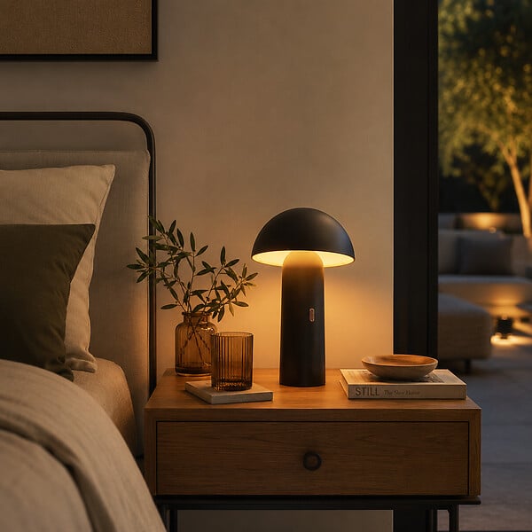 LUMISKY - Lampe de table sans fil TOD Noir H28cm - large