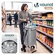 VOUNOT - Chariot de courses pliable monte escalier aluminium avec sac isotherme gris - vignette
