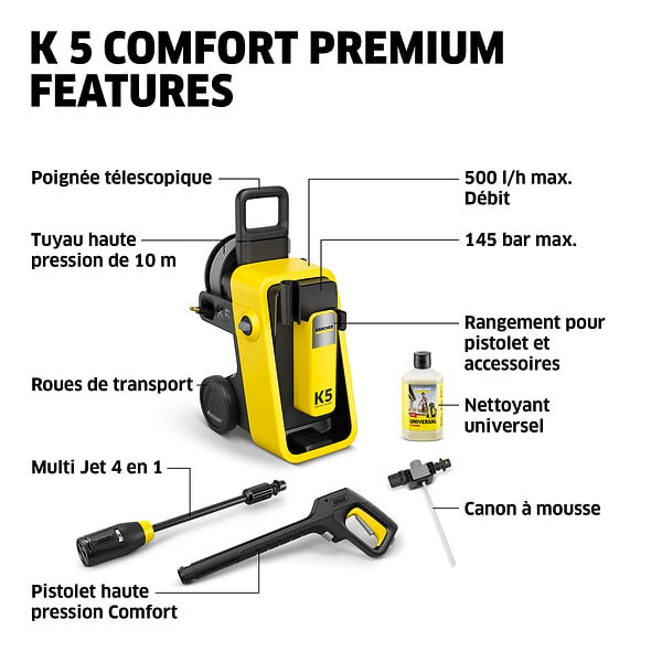 KARCHER - Nettoyeur haute pression K5 Comfort Premium - 2100W - 145bars - large