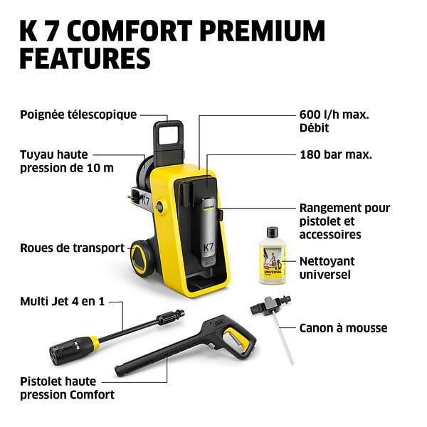 KARCHER - Nettoyeur haute pression K7 Comfort Premium - 3000W - 180 bars - large